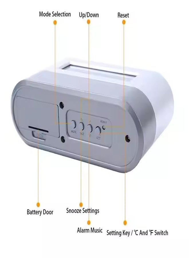 TEMIX Pencil Holder, Pen Holder with Digital LCD Clock Calendar Timer Temperature Display for Home Office Desktop Pencil Cup Electronic Pencil Cup Multifunctional LED Desk Clock 15 x 4.7 x 8cm - Image 2